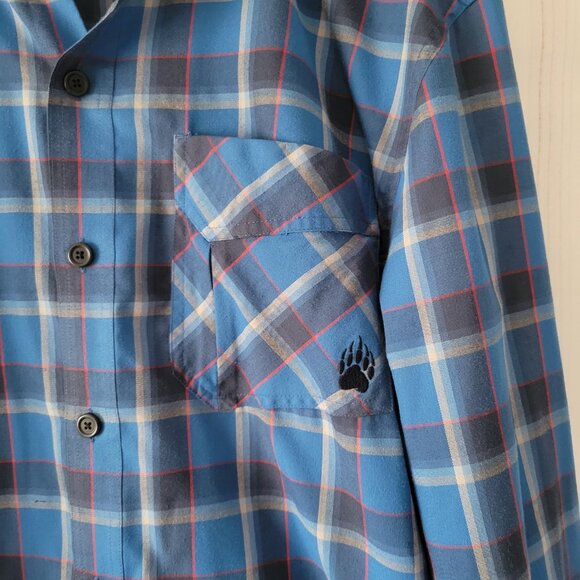 Alaskan Hardgear Duluth Trading Co Men’s 2XL Blue Plaid Button-up Long Sleeve - Picture 2 of 7